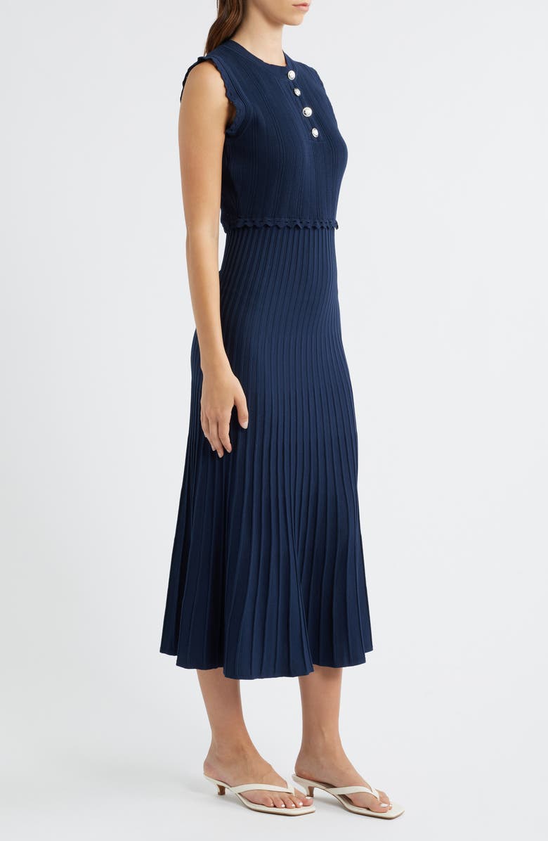ZOE AND CLAIRE Sleeveless Sweater Dress, Alternate, color, Navy
