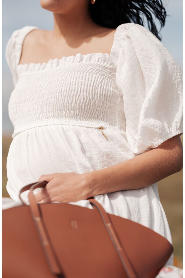 Maternity and Nursing Behemian style Smock Long Dress Mila, Alternate, color, Multicolor
