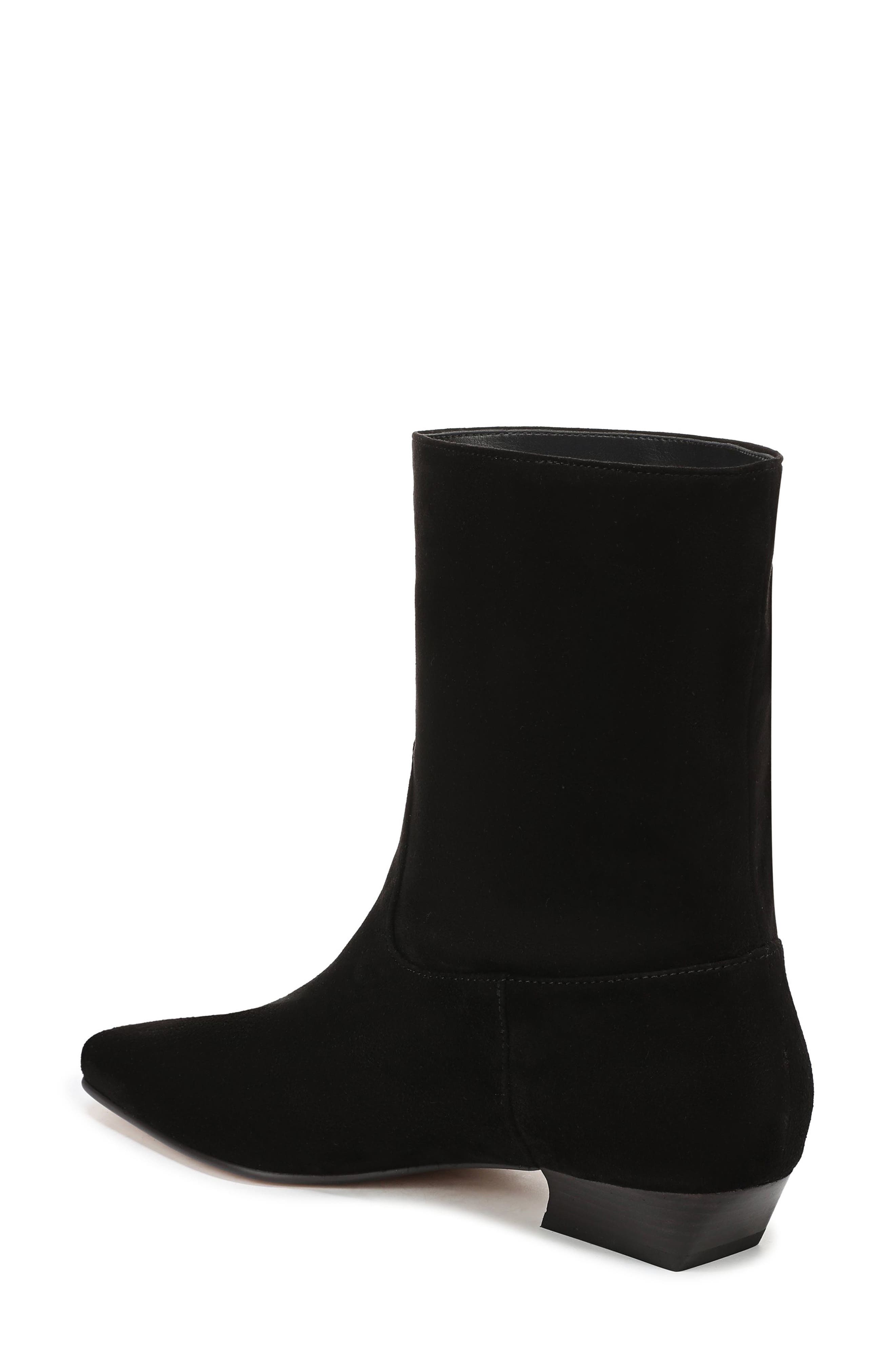 Addison Croc Embossed Bootie, Alternate, color, BLACK