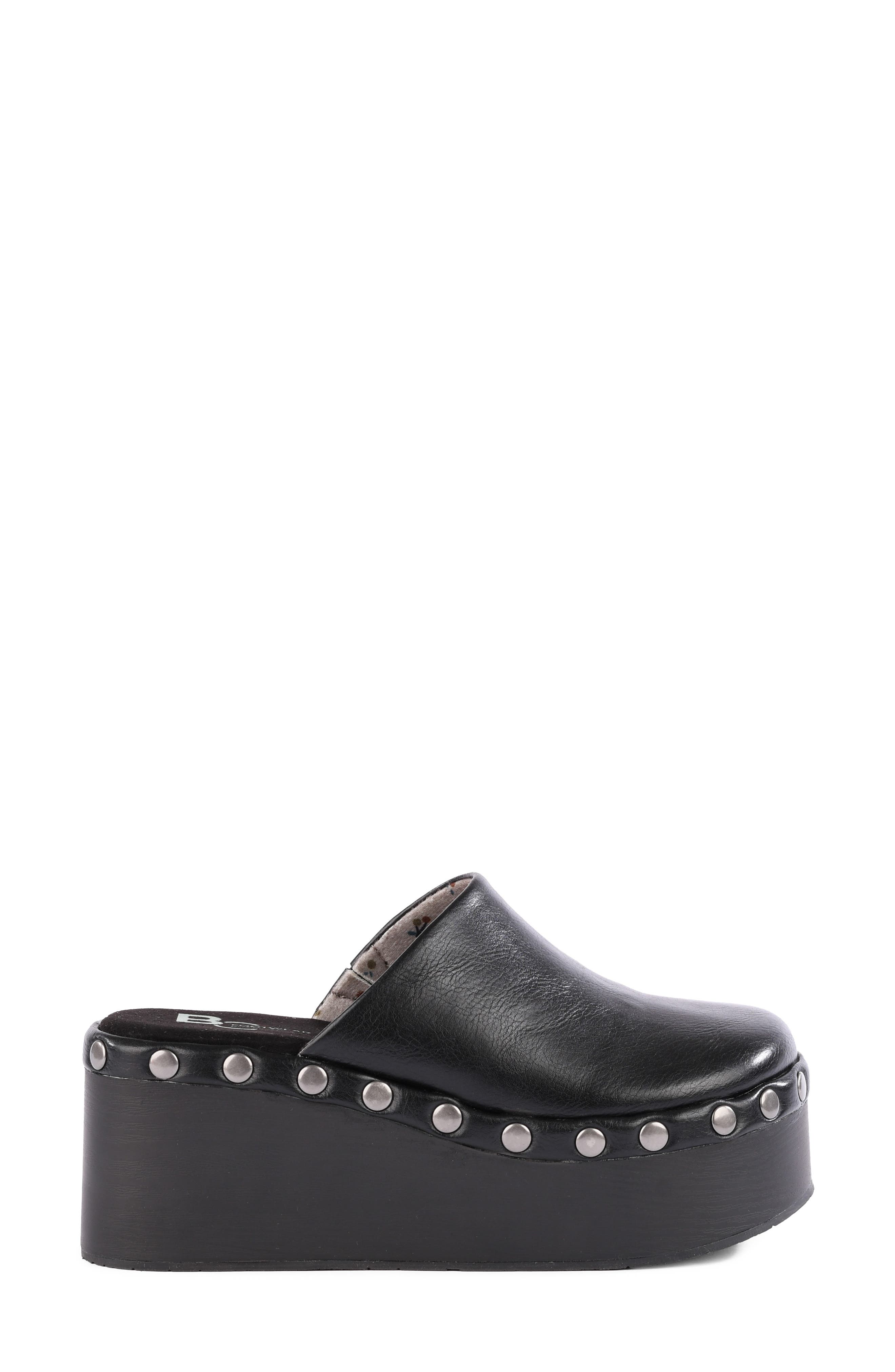Just This Once Faux Leather Clog, Alternate, color, BLACK