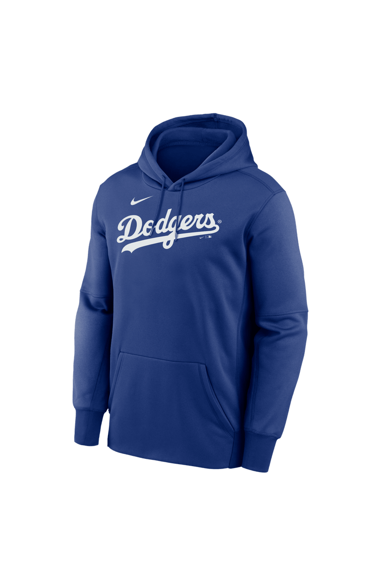 Nike Men's Nike Royal Los Angeles Dodgers Primary Wordmark Therma Hoodie, Alternate, color, Royal