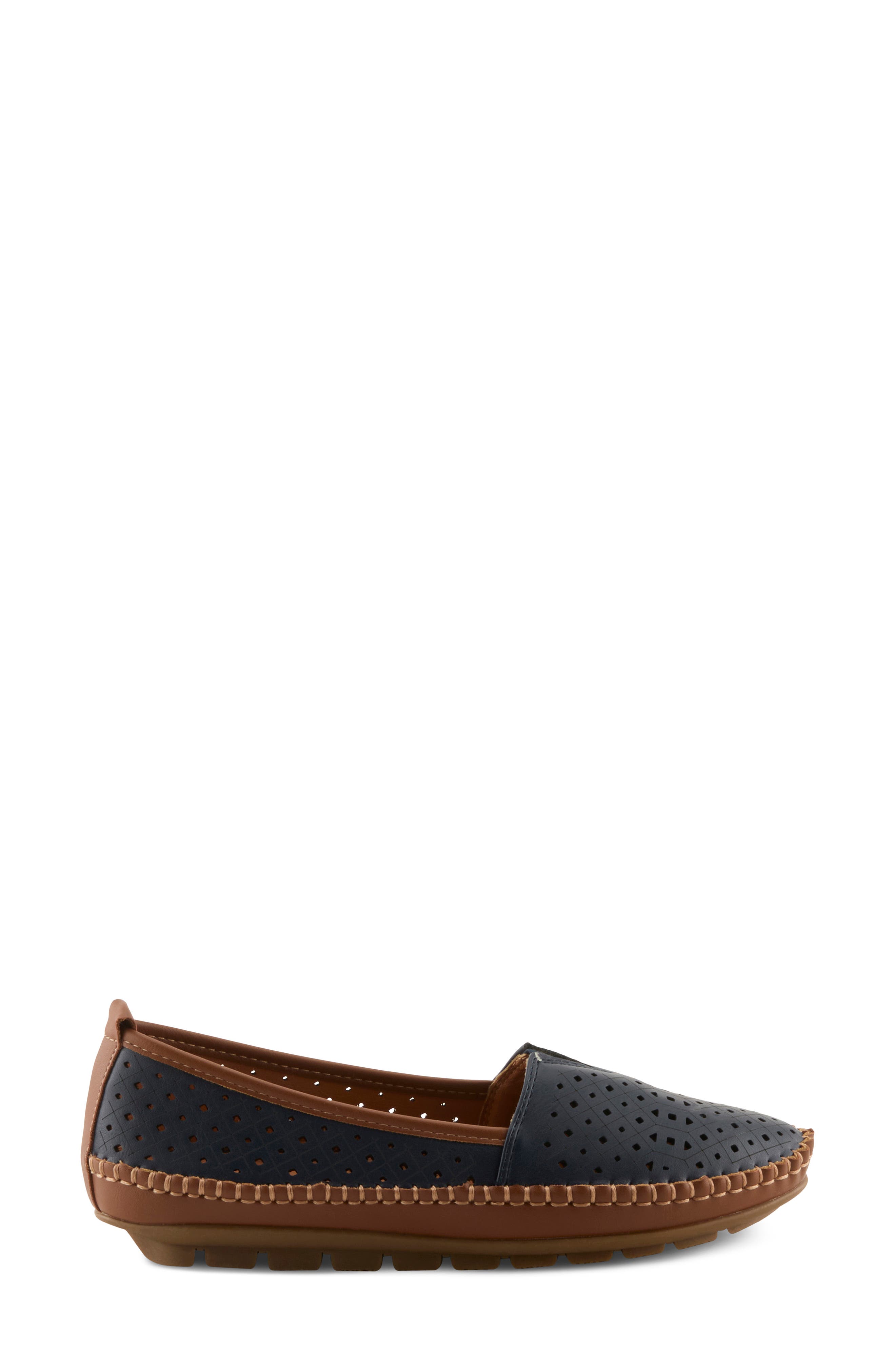 Pavri Perforated Loafer, Alternate, color, NAVY