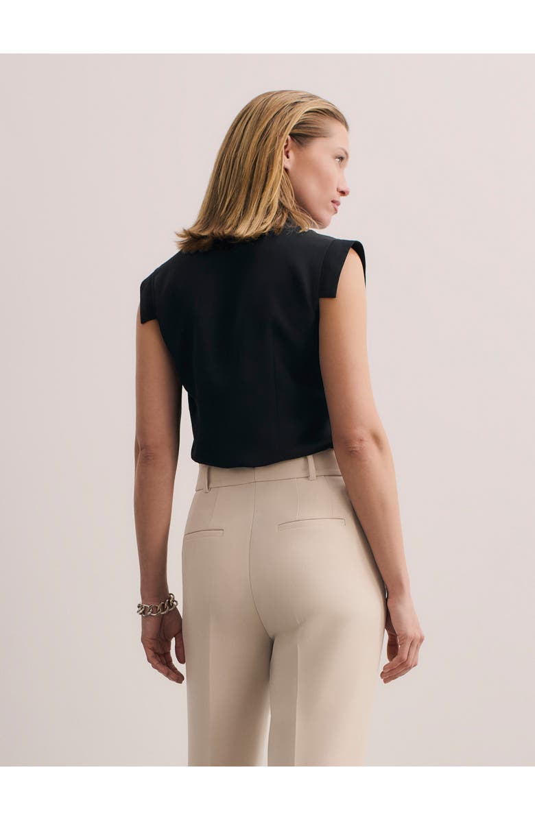 The Fold Bowery Sleeveless Silk Blouse, Alternate, color, Black