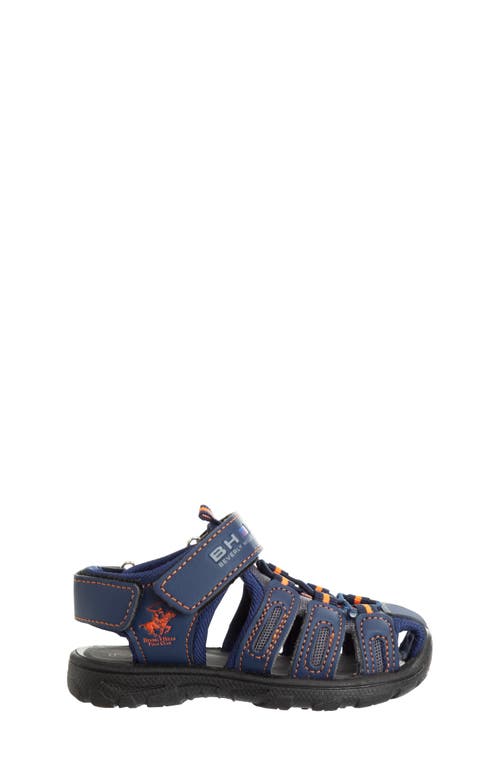 Josmo Kids' Beverly Hills Polo Club Sandal In Navy Orange