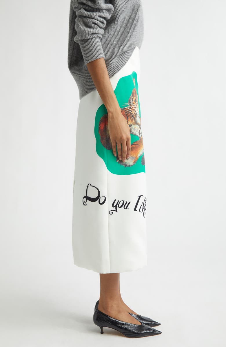 Brandon Maxwell The Mercer Tiger Print Pencil Skirt, Alternate, color, Tiger - Do You Like My Son
