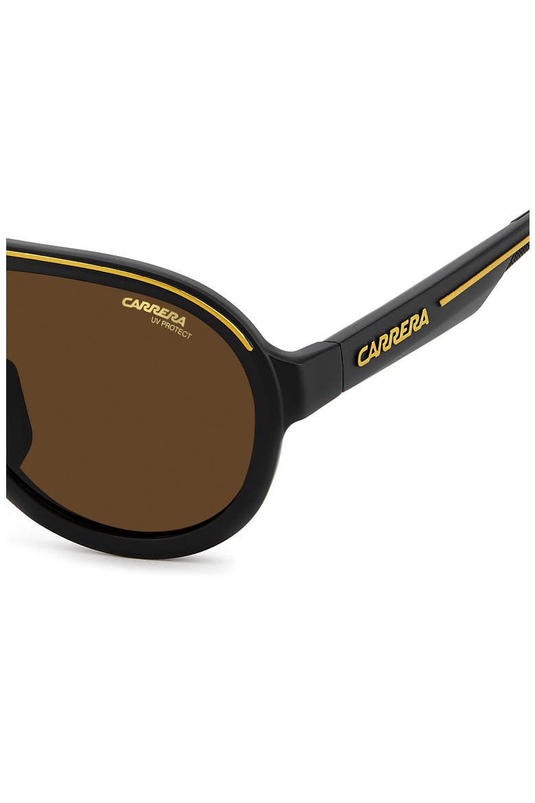 C Sport 57mm Shield Sunglasses, Alternate, color, MATTE BLACK/ BROWN