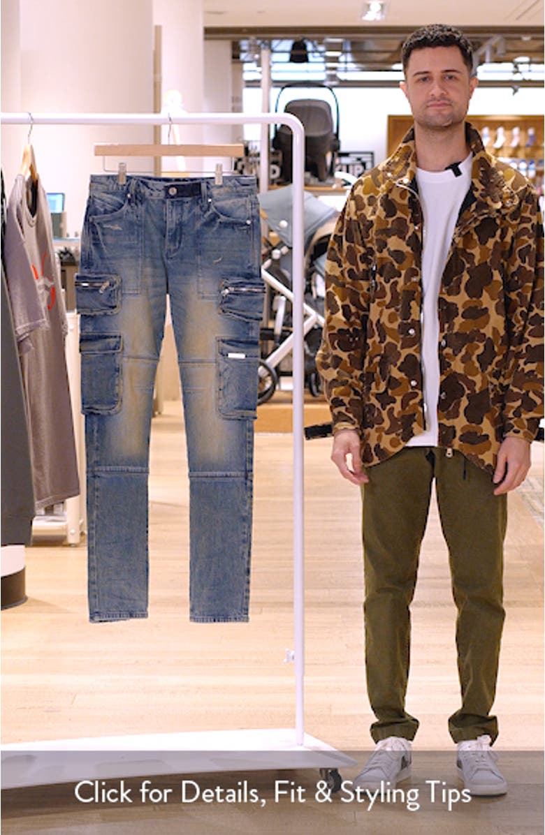 Slate Cargo Skinny Jeans, sales video thumbnail