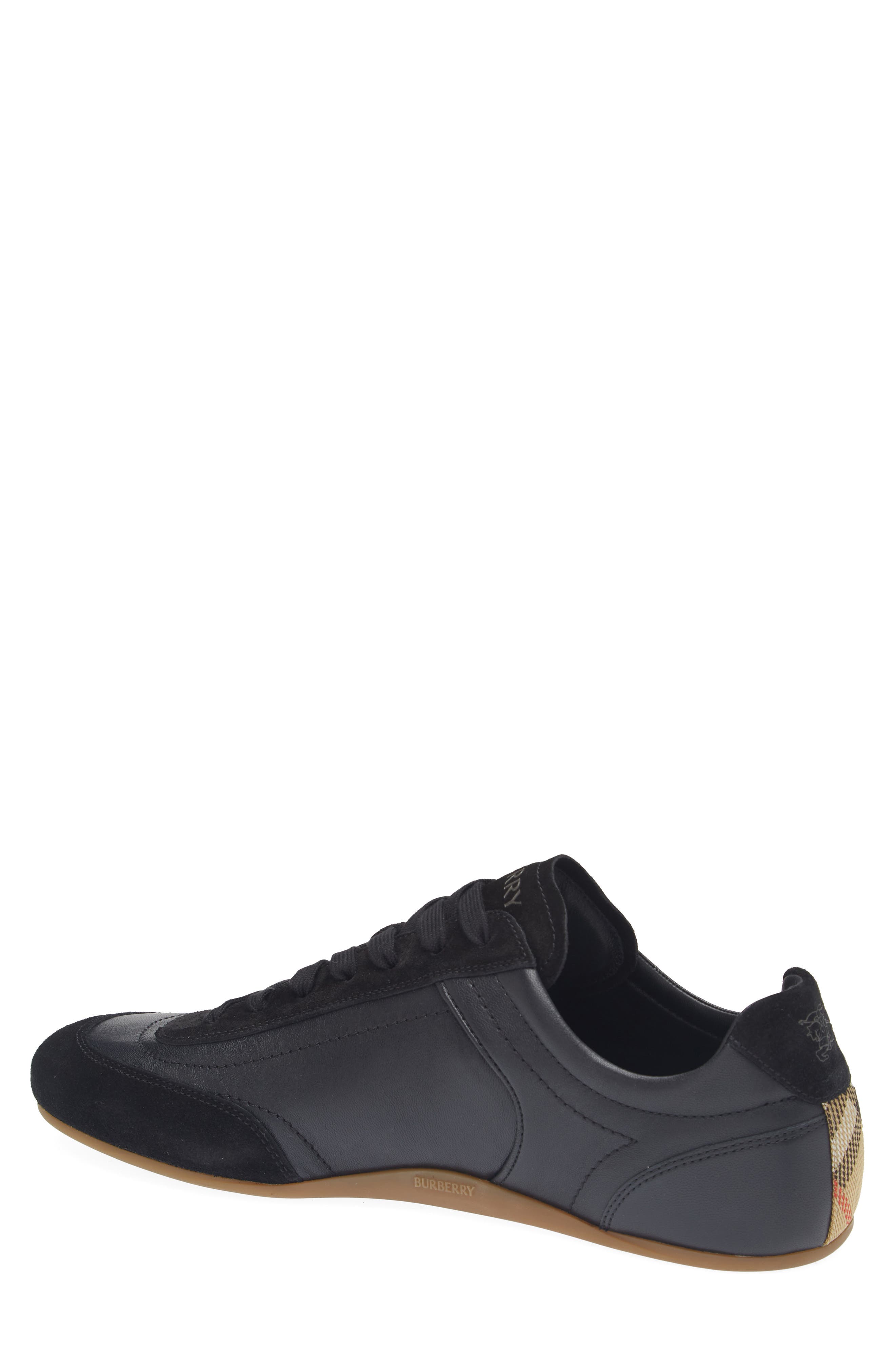Burberry Equestrian Knight Design Runner Sneaker, Alternate, color, Black