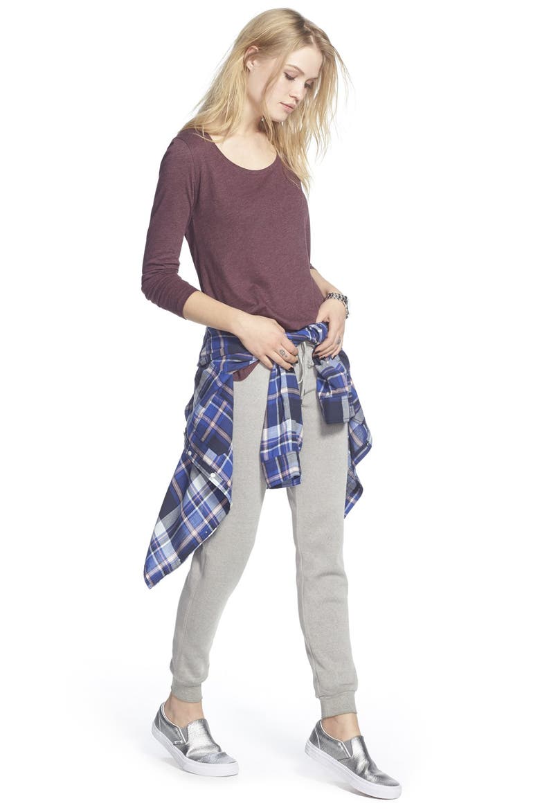 Plaid Flannel Shirt, Alternate, color, BLUE MARINE JENNA PLAID