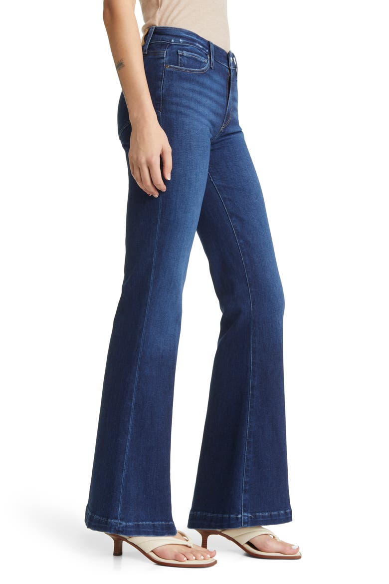 Genevieve High Waist Flare Jeans, Alternate, color, BEAMING MOON DISTRESSED