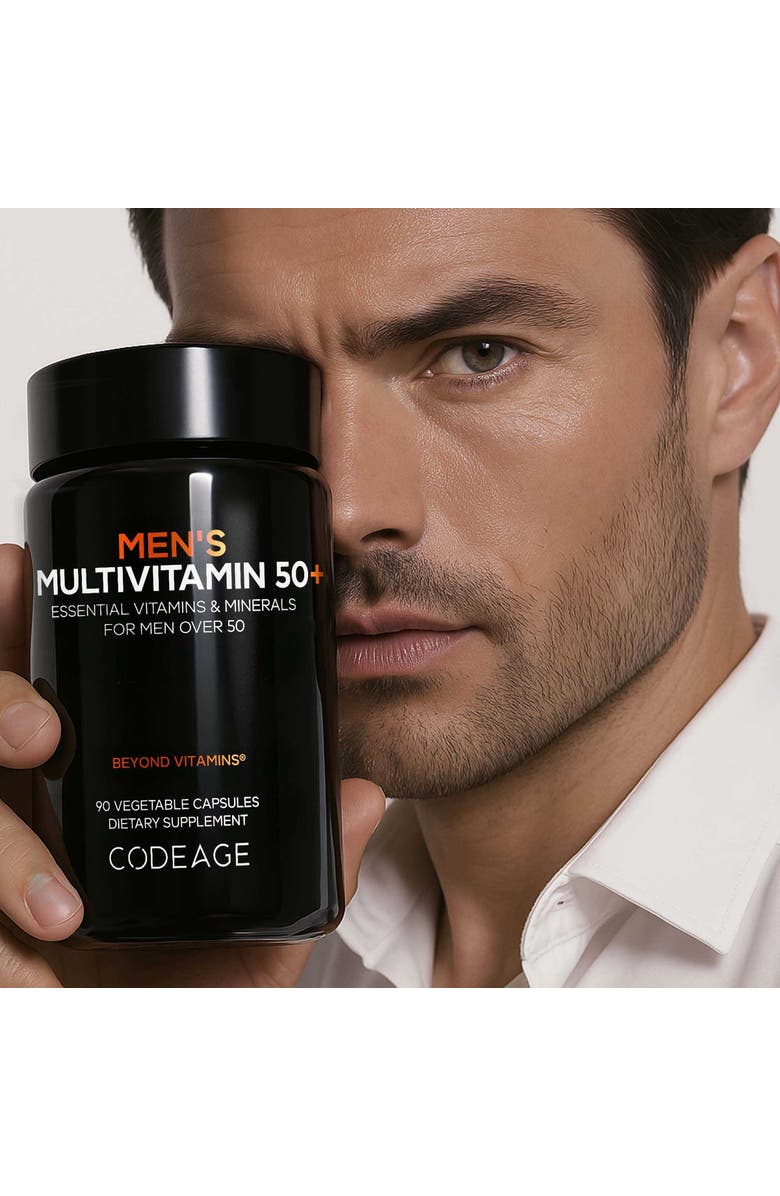 Codeage Men's Multivitamin 50+, Essential Minerals for Men Over 50, Alternate, color, Black