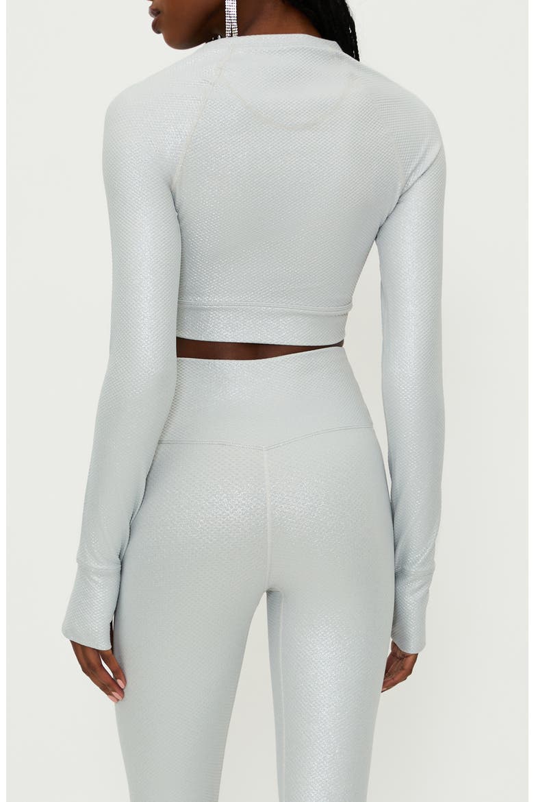 Francine Crop Top, Alternate, color, SILVER SHINE WAFFLE