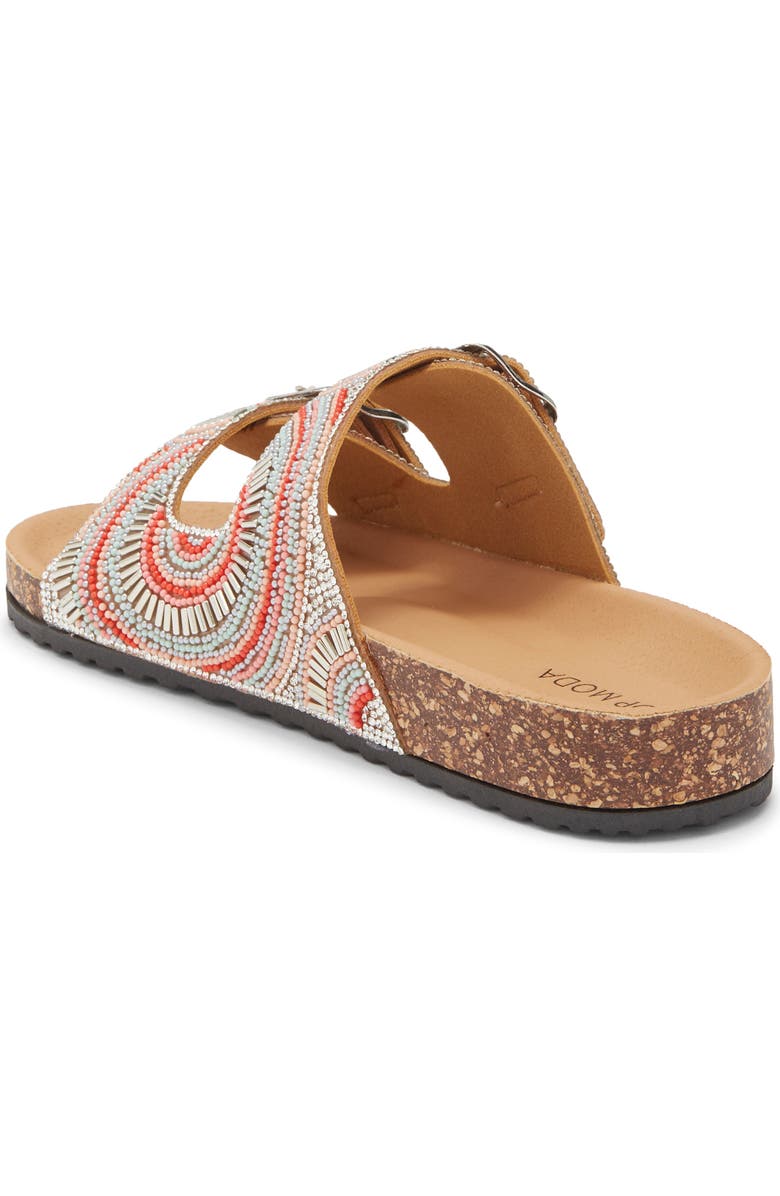 TOP MODA Spring Slide Sandal, Alternate, color, Multi Bead