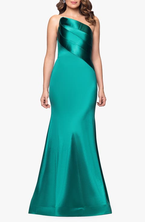 Royal Strapless Satin Mermaid Gown