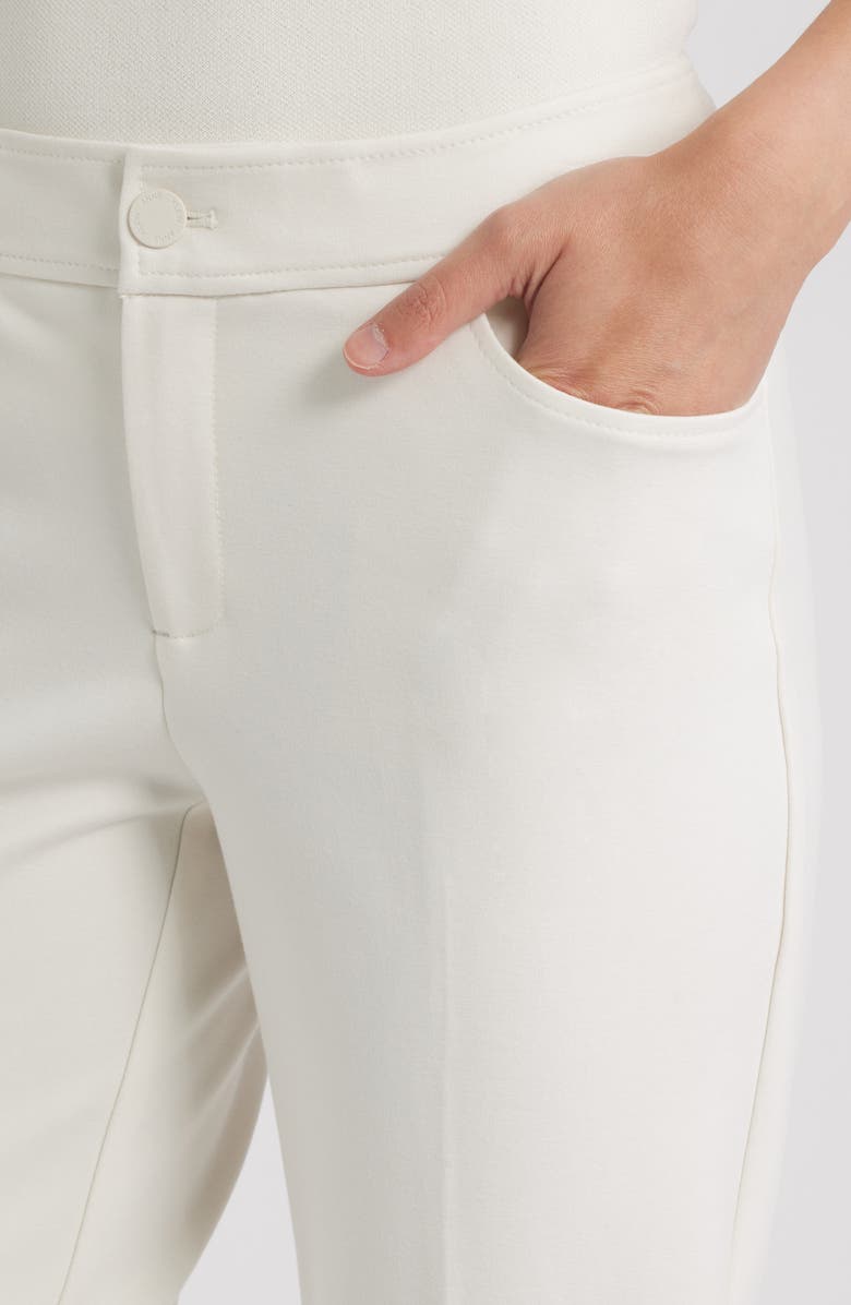 Anne Klein Flat Front Bootcut Pants, Alternate, color, White Dove