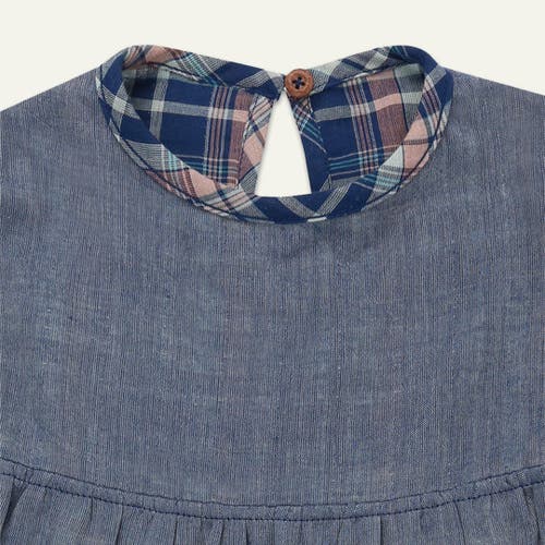 Lilly + Sid Organic Cotton Check Print Dress In Multi