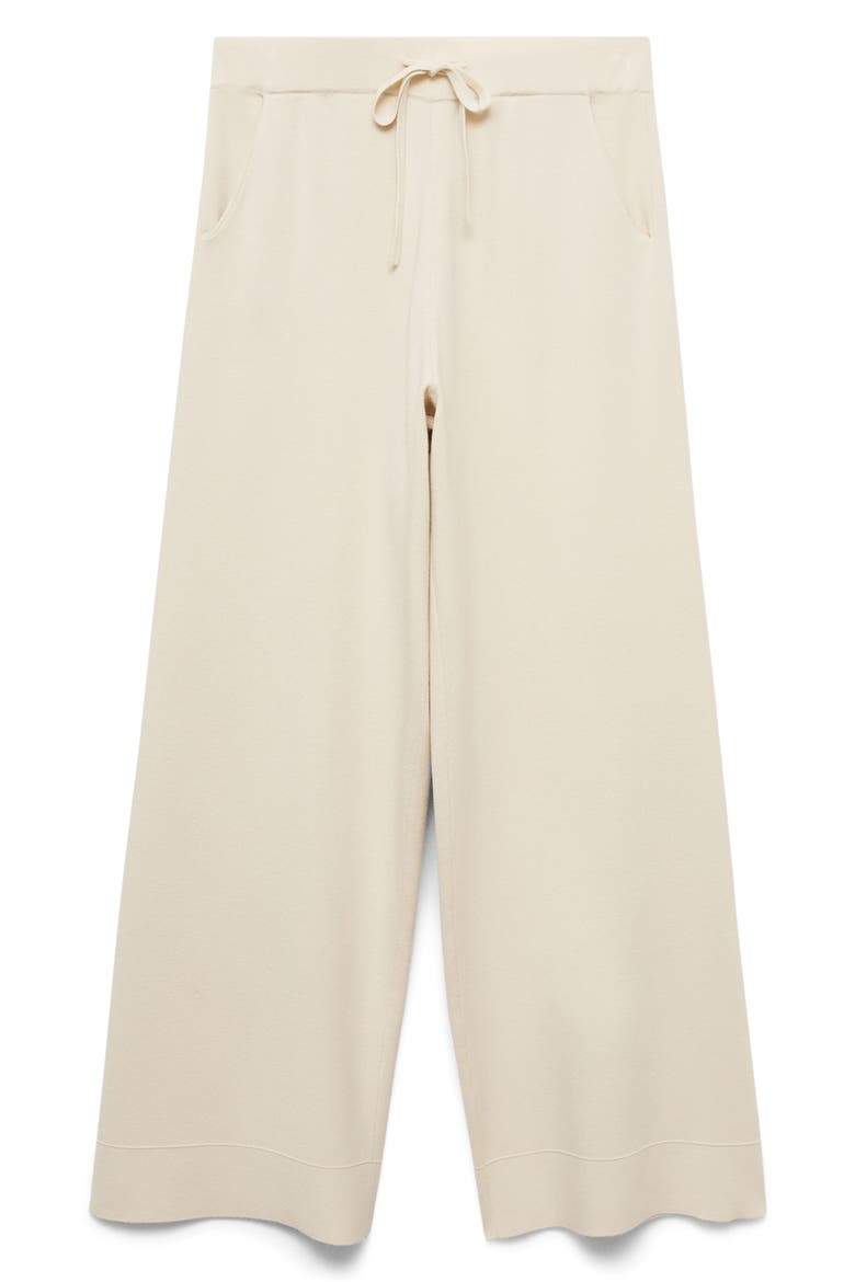 Wide Leg Rib Drawstring Pants, Alternate, color, LIGHT/ PASTEL GREY