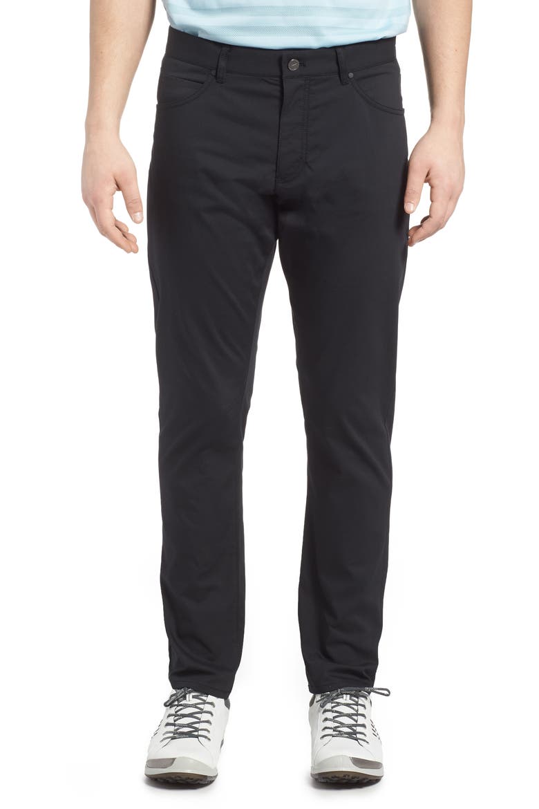 Flex Slim Fit Dri-FIT Golf Pants, Main, color, BLACK/ WHITE