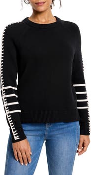 NIC+ZOE Dashing Down Whipstitch High/Low Sweater