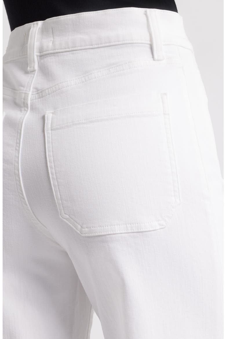 Le Slim Palazzo Patch Pocket High Waist Wide Leg Jeans, Alternate, color, WHITE