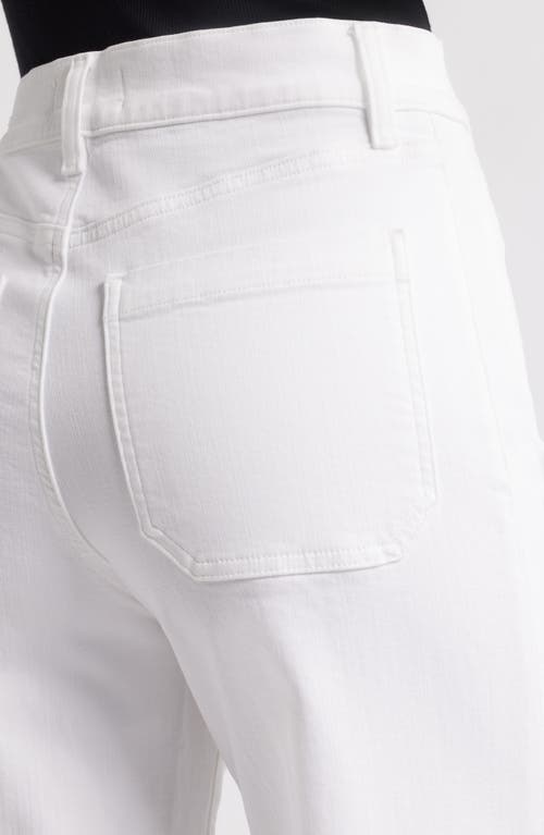 Shop Frame Le Slim Palazzo Patch Pocket High Waist Wide Leg Jeans In White