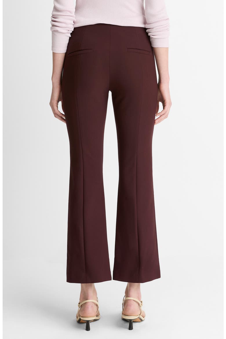 Niki Mid Rise Crop Flare Pants, Alternate, color, OXBLOOD