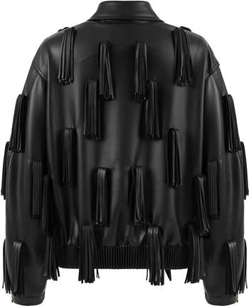 Fringe Faux Leather Biker Jacket | Nasty Gal