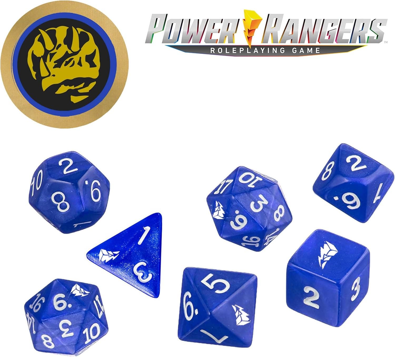 Renegade Game Studios Power Rangers Roleplaying Game Blue Dice Set ...