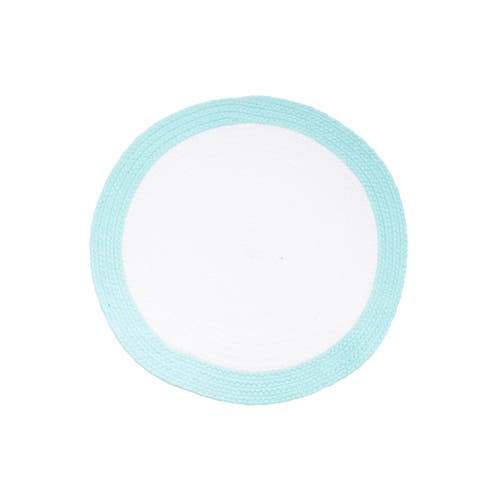 C & F Home C&f Home Rim Braided Round Placemats Sets Of 6 Collection In Blue