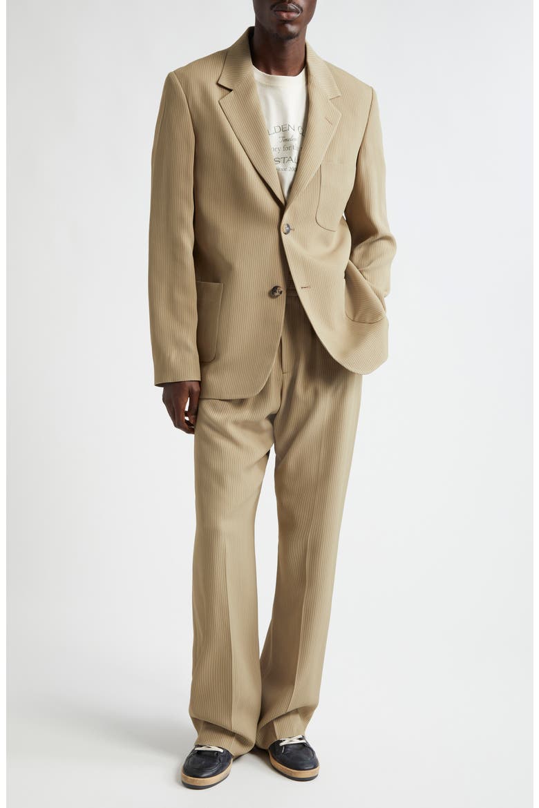 Journey Pinstripe Unstructured Sport Coat, Alternate, color, TRAVERTINE