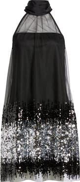 CeCe Ombré Sequin Mesh Sleeveless Dress