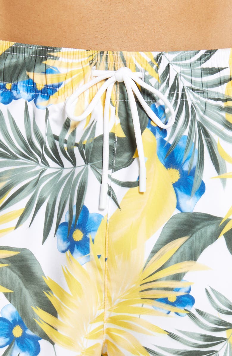 BOSS Floral Recycled Polyester Swim Trunks, Alternate, color, 