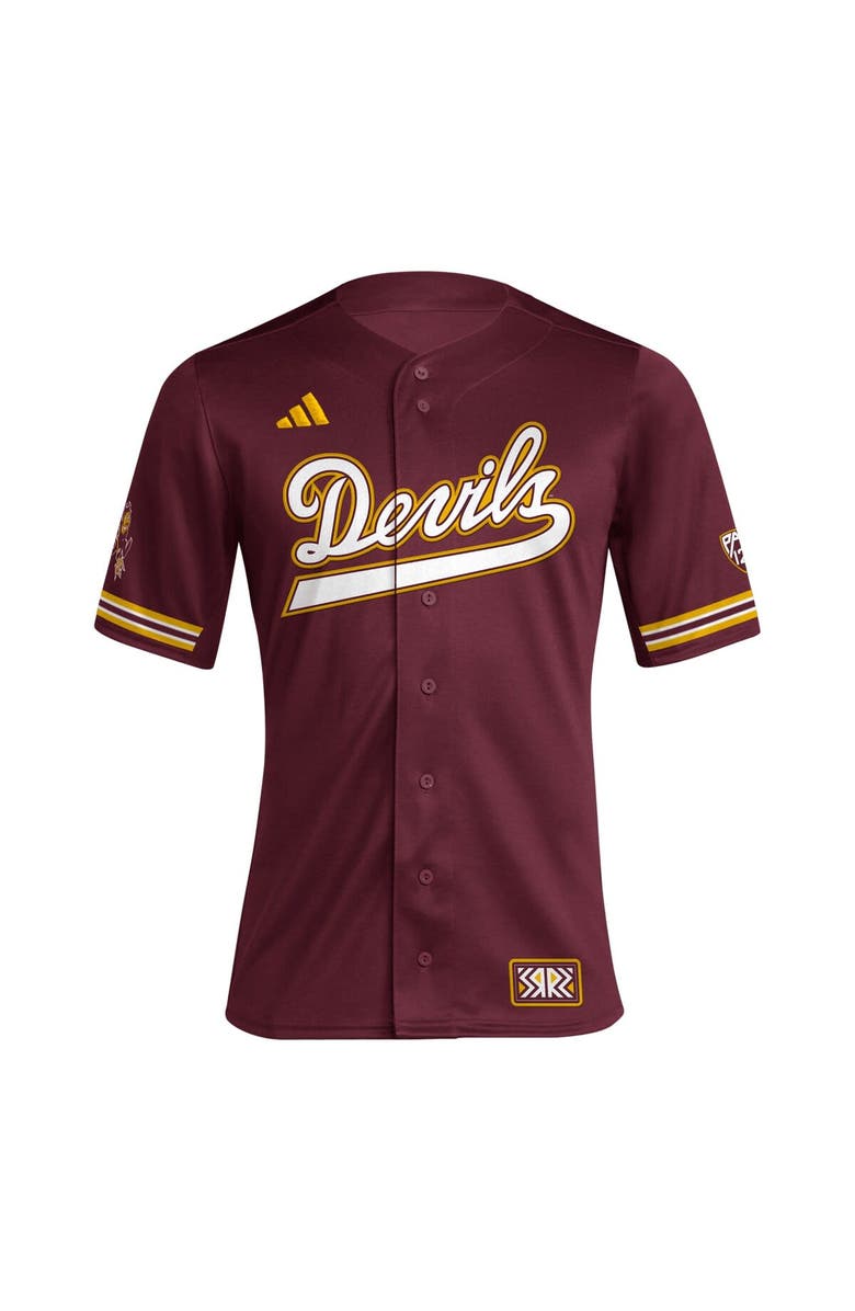 adidas Men's adidas Maroon Arizona State Sun Devils Reverse Retro Replica Baseball Jersey, Alternate, color, Maroon