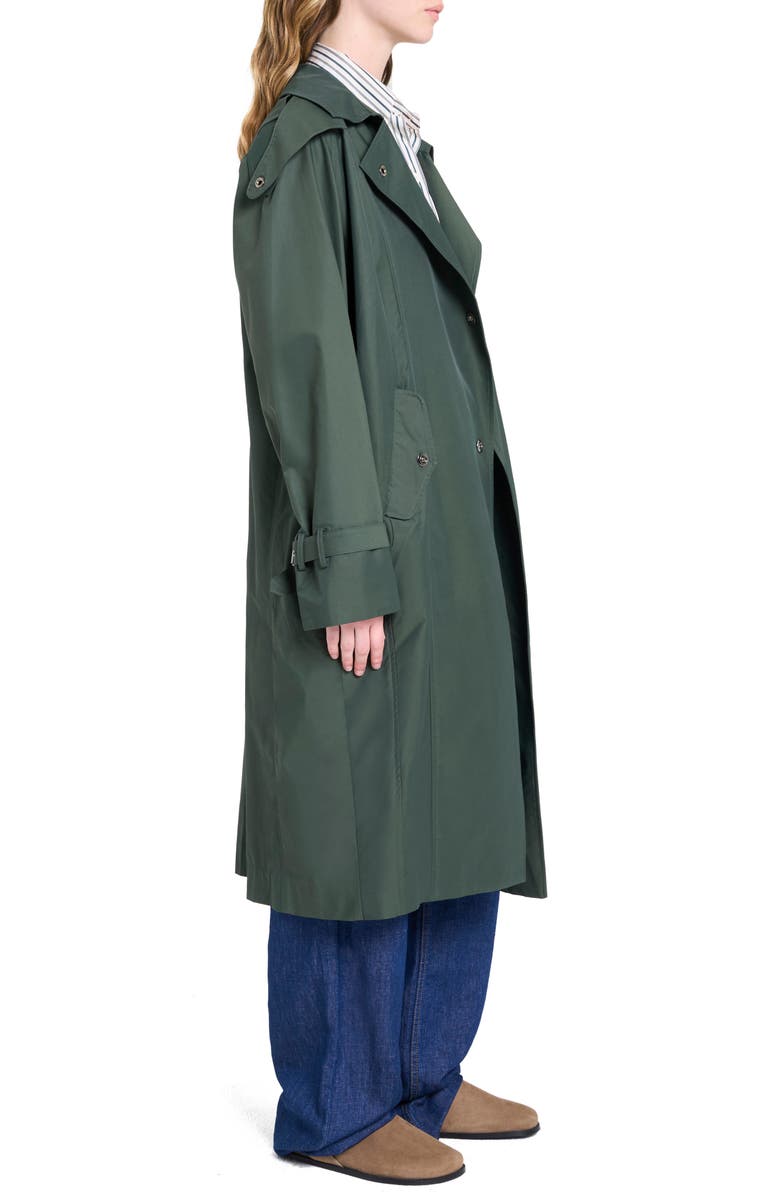 TWP Long Bogie Water Repellent Trench Coat, Alternate, color, Beetle
