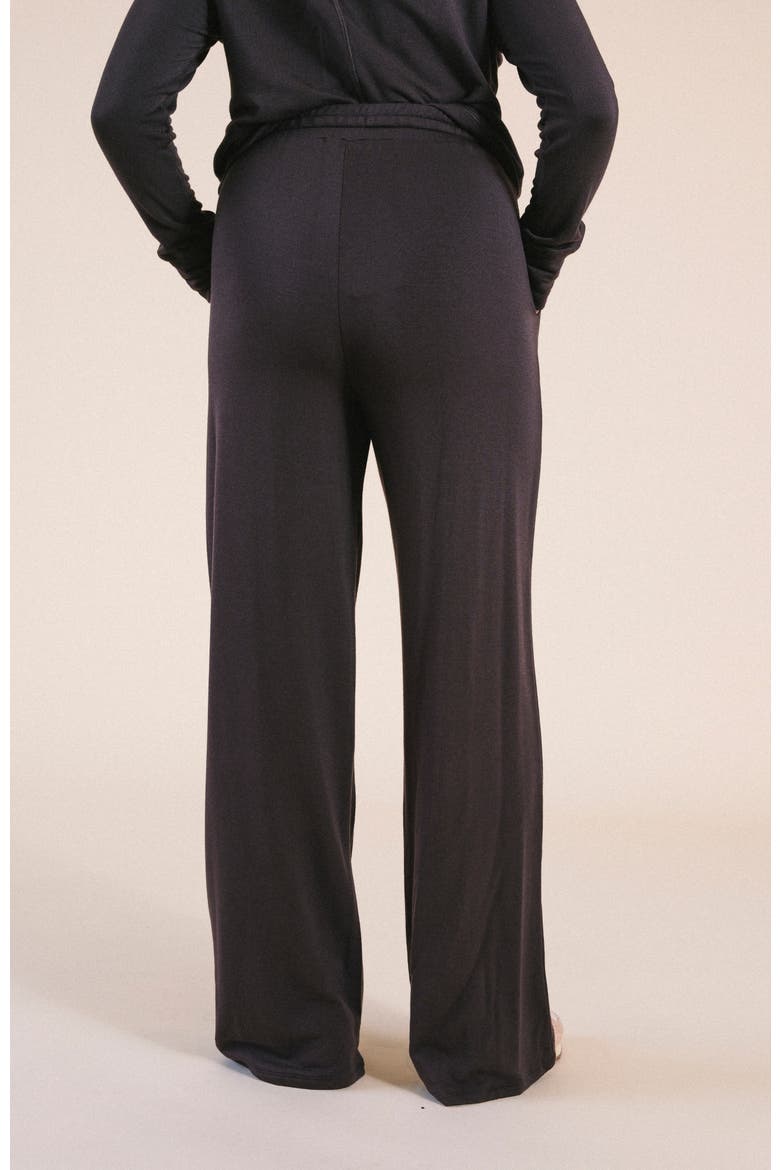 Betty Modal Wide Leg Pant, Alternate, color, Dark Chocolate