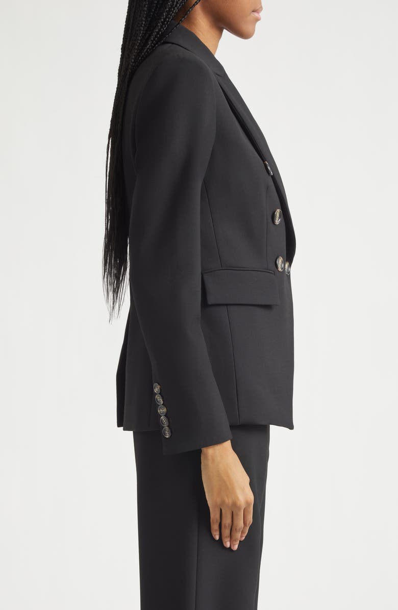 Veronica Beard Miller Stretch Crepe Dickey Jacket, Alternate, color, Black