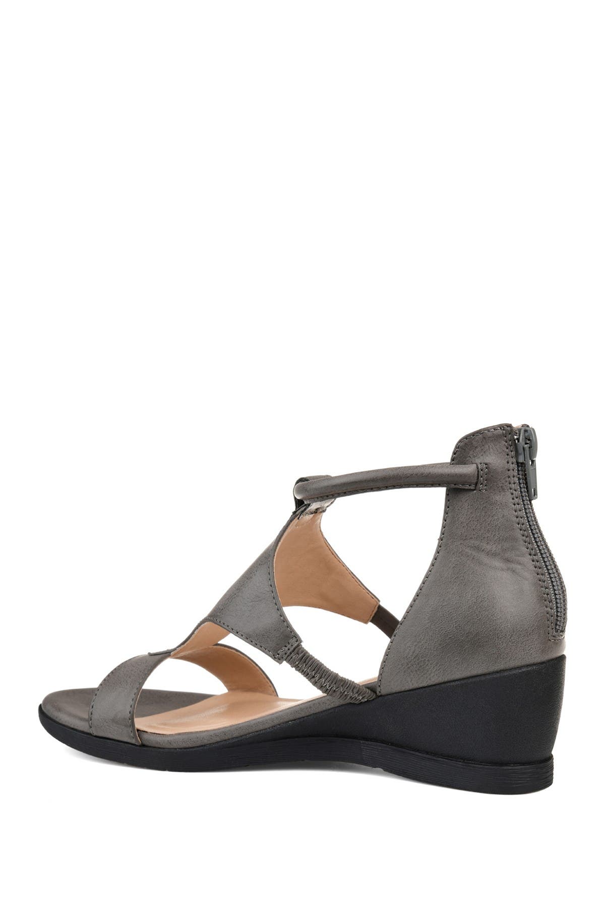 JOURNEE Trayle Wedge Sandal, Alternate, color, GREY