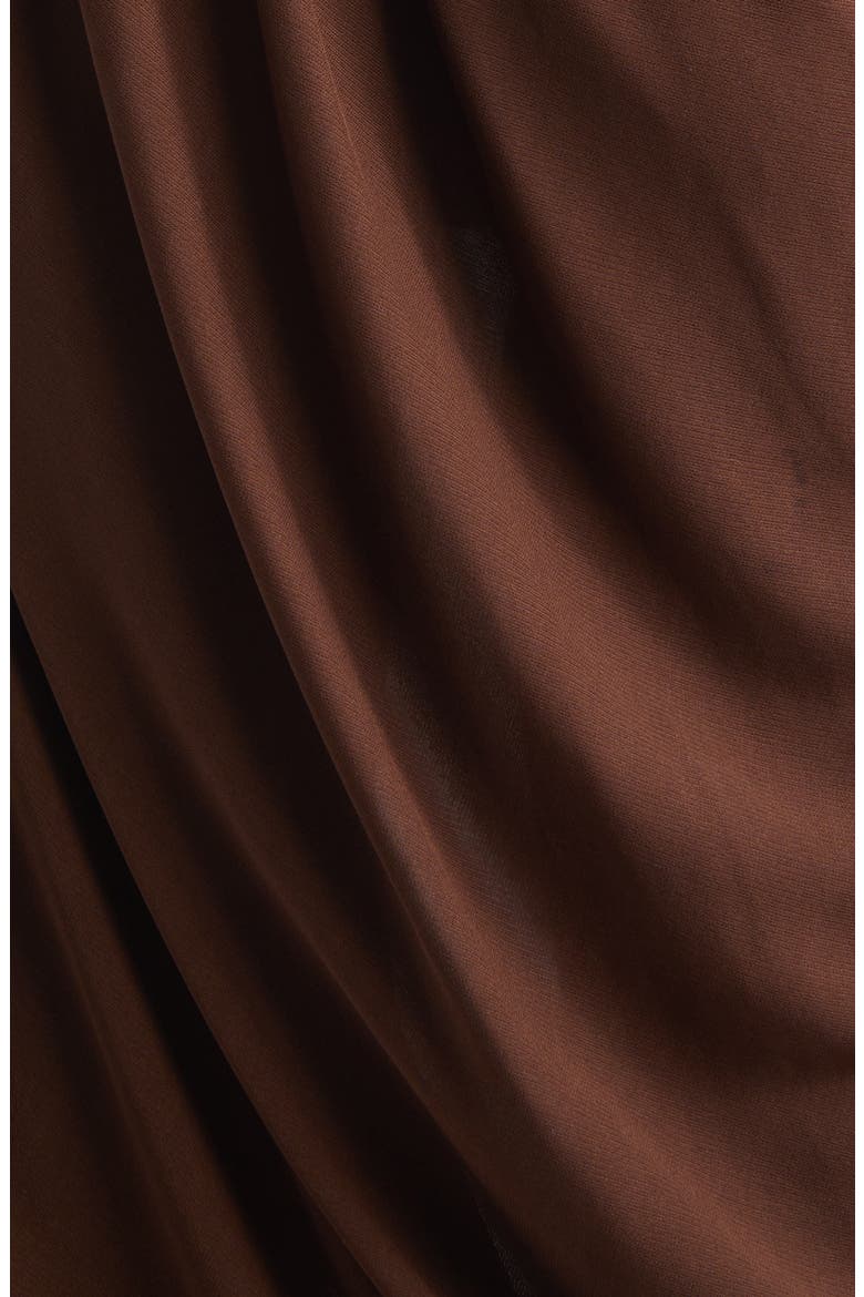 Draped Matte Jersey One-Shoulder Dress, Alternate, color, ESPRESSO 207