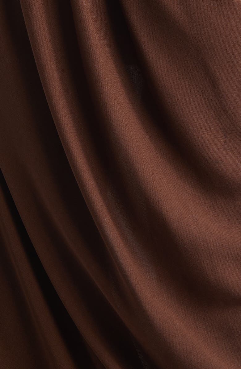 Michael Kors Collection Draped Matte Jersey One-Shoulder Dress, Alternate, color, Espresso 207