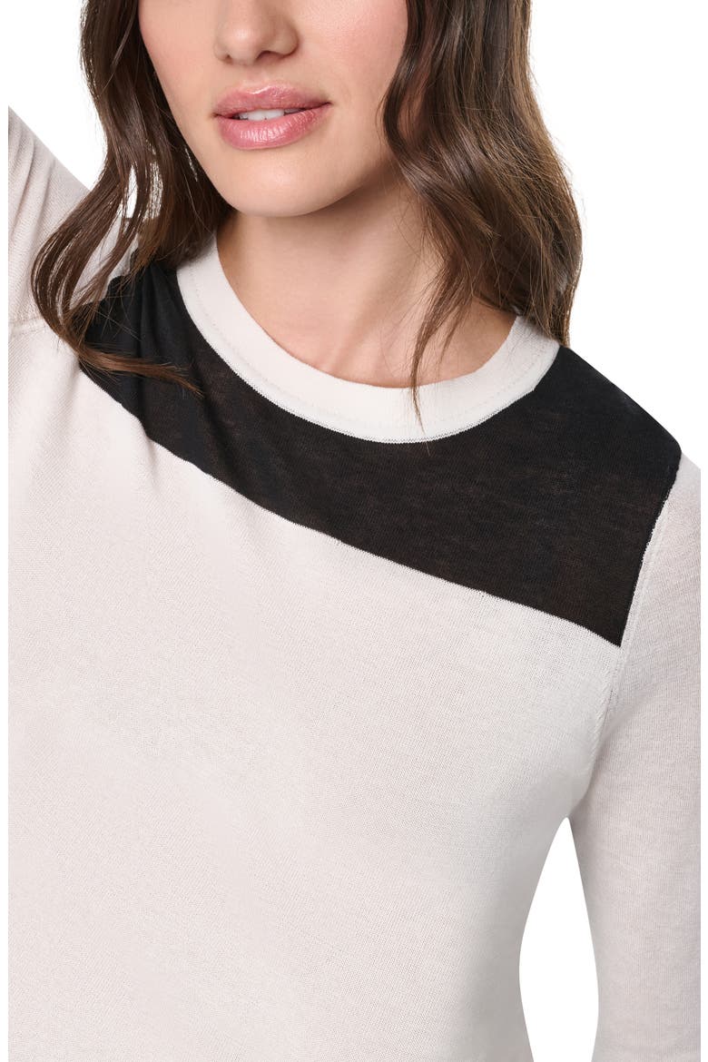 Colorblock Sweater, Alternate, color, IVORY/BLACK