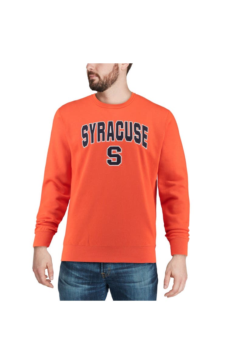 COLOSSEUM Men's Colosseum Orange Syracuse Orange Arch & Logo Crew Neck Sweatshirt, Alternate, color, Orange