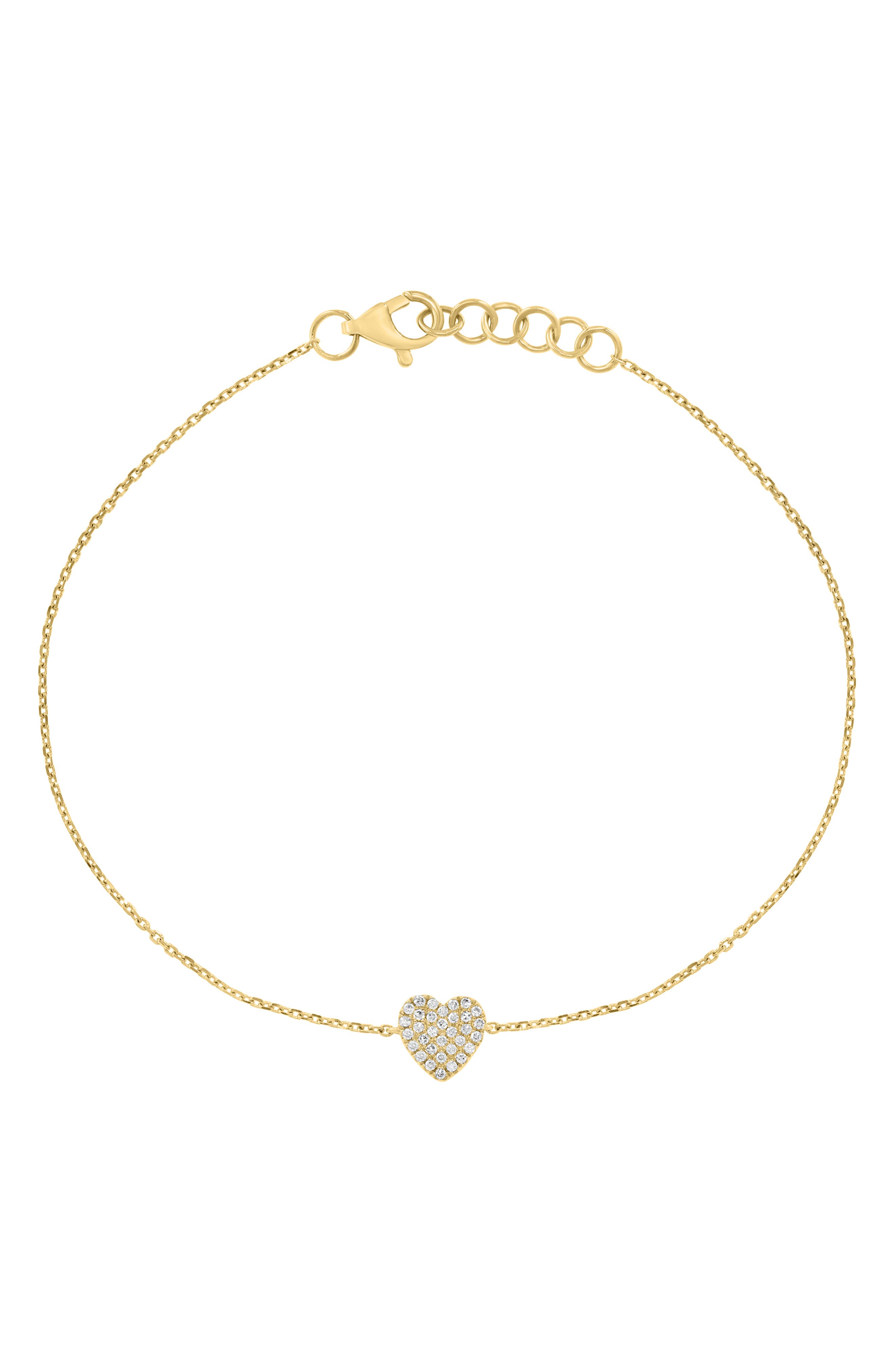 EFFY Pavé Diamond Heart Bracelet