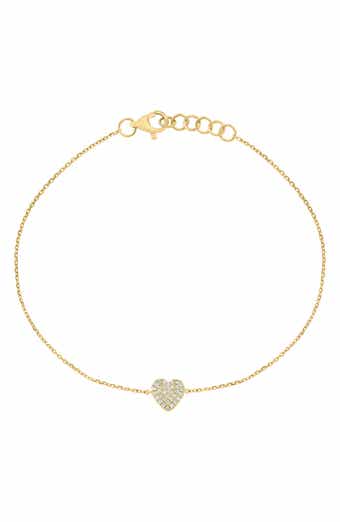 Pavé Diamond Heart Bracelet