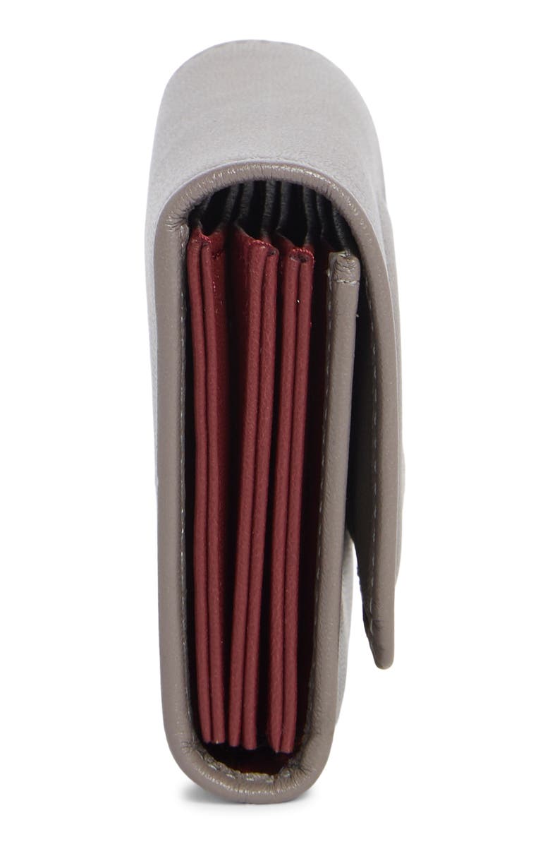 Longchamp Le Pliage Xtra Leather Flap Card Case, Alternate, color, Pebble