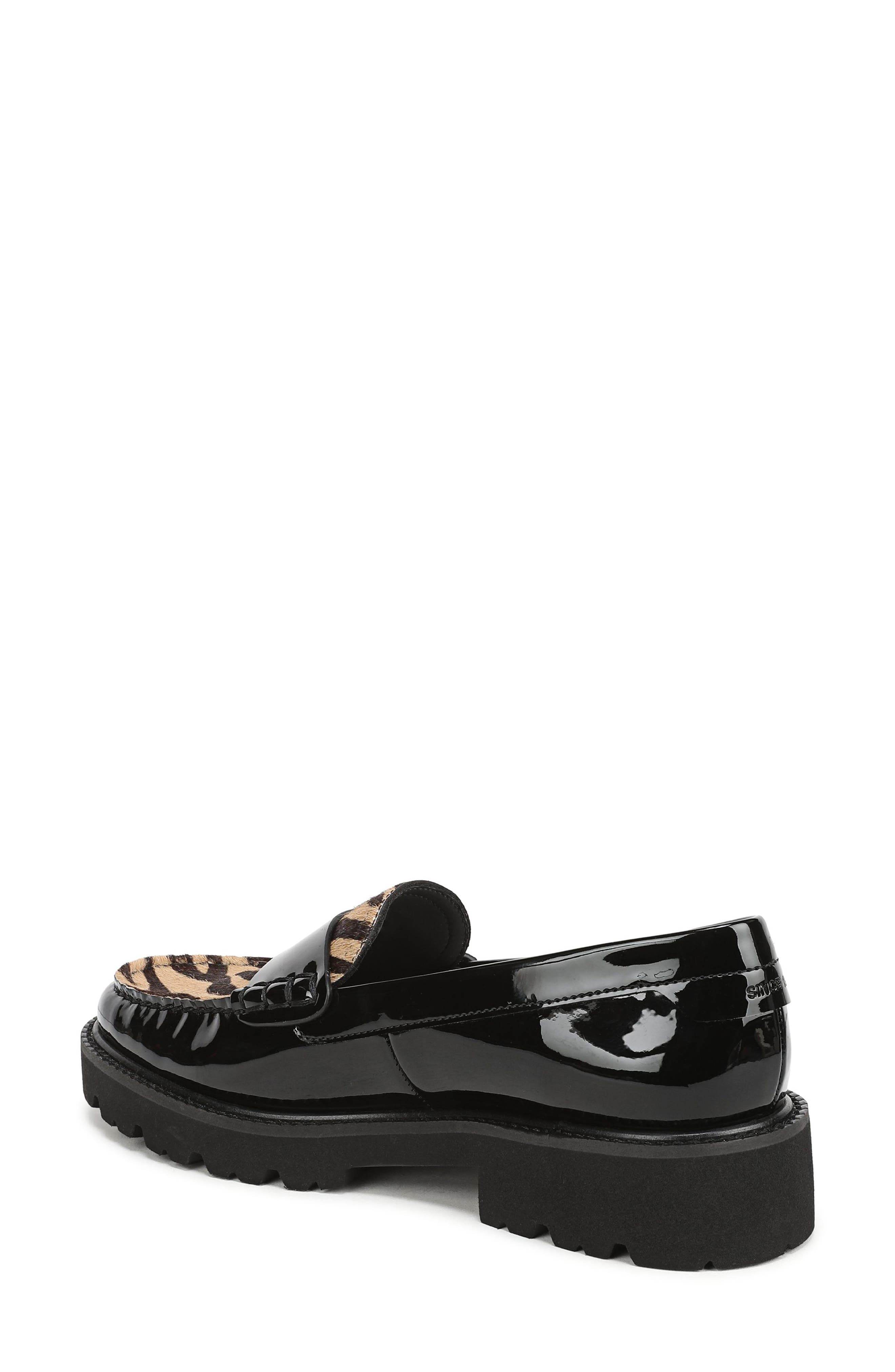 Saffron Lug Sole Loafer, Alternate, color, BLACK
