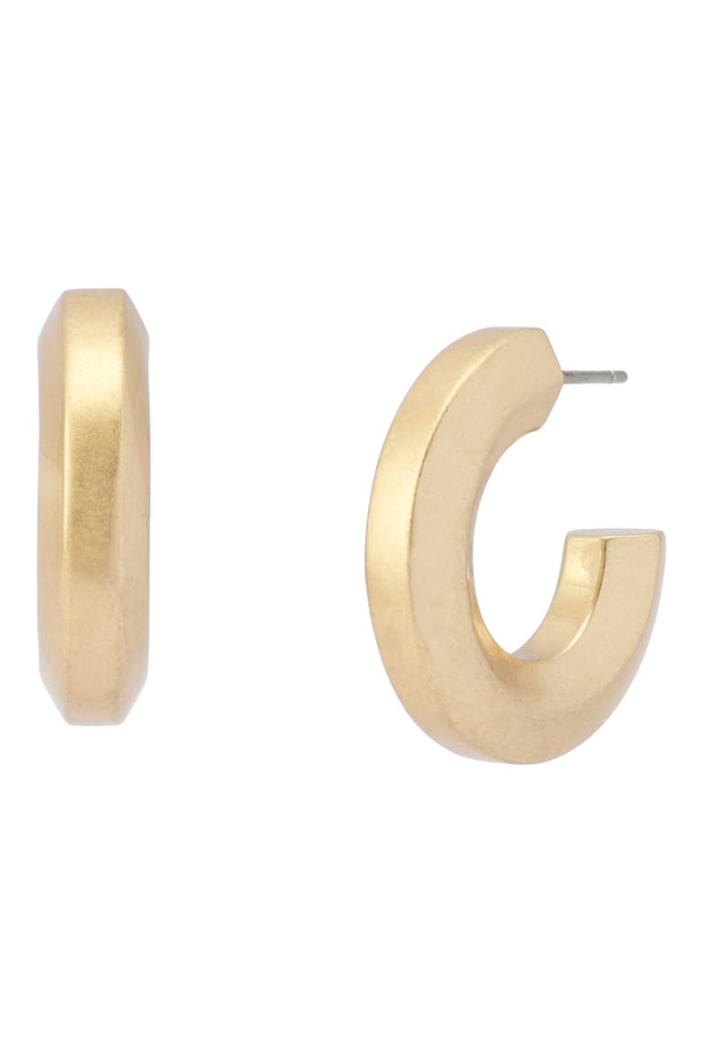 Medium Hoop Earrings, Main, color, VINTAGE GOLD