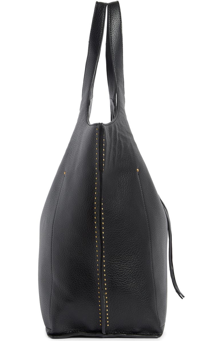 Steve Madden Buckle Tote Bag & Pouch, Alternate, color, Black