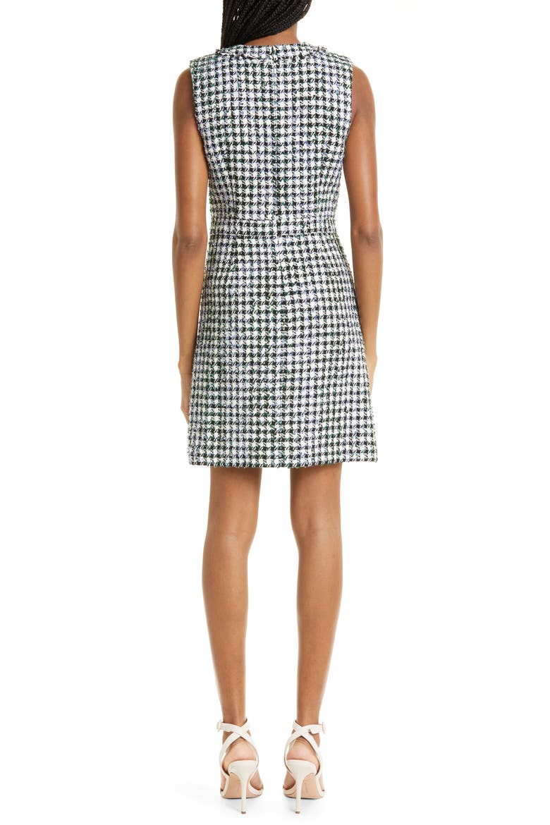 Julie Sleeveless Tweed Dress, Alternate, color, BLUE/ PINEGROVE MULTI