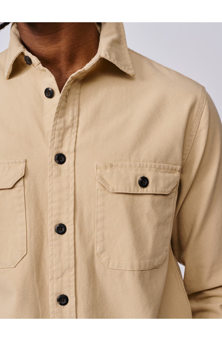Aubin Henderson Canvas Relaxed Fit Overshirt, Alternate, color, Sand