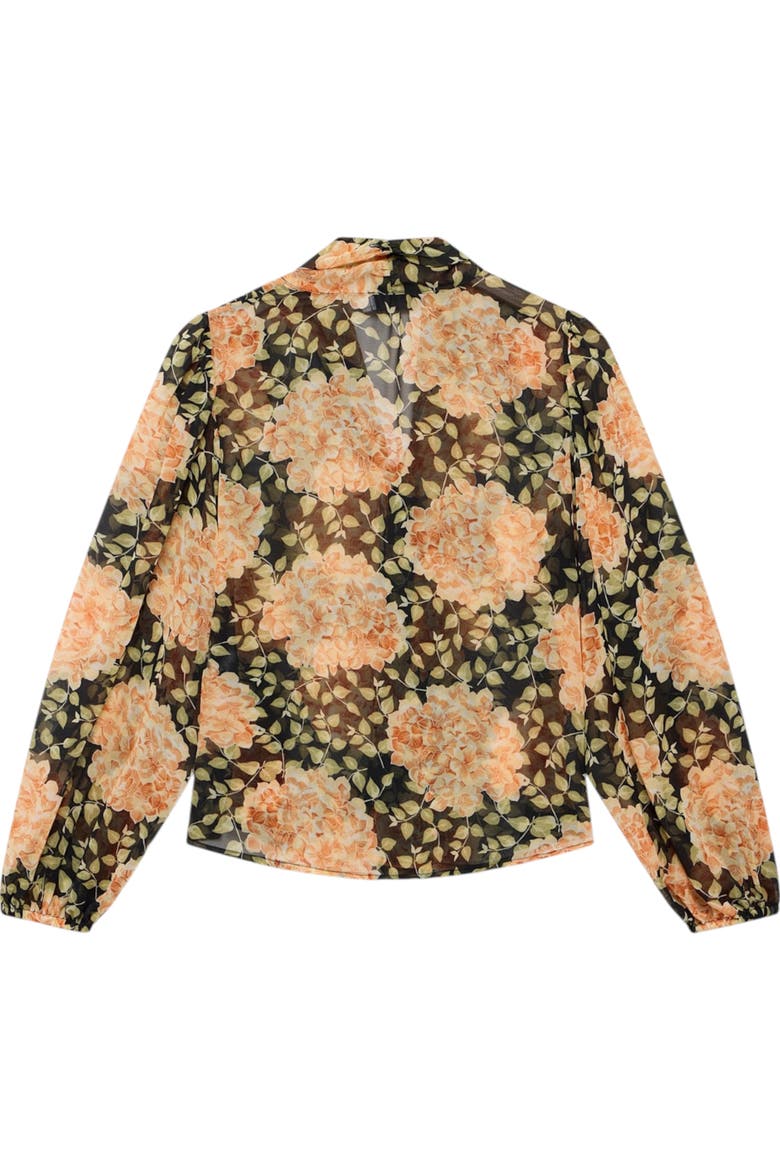 Printed Blouse, Alternate, color, Orange